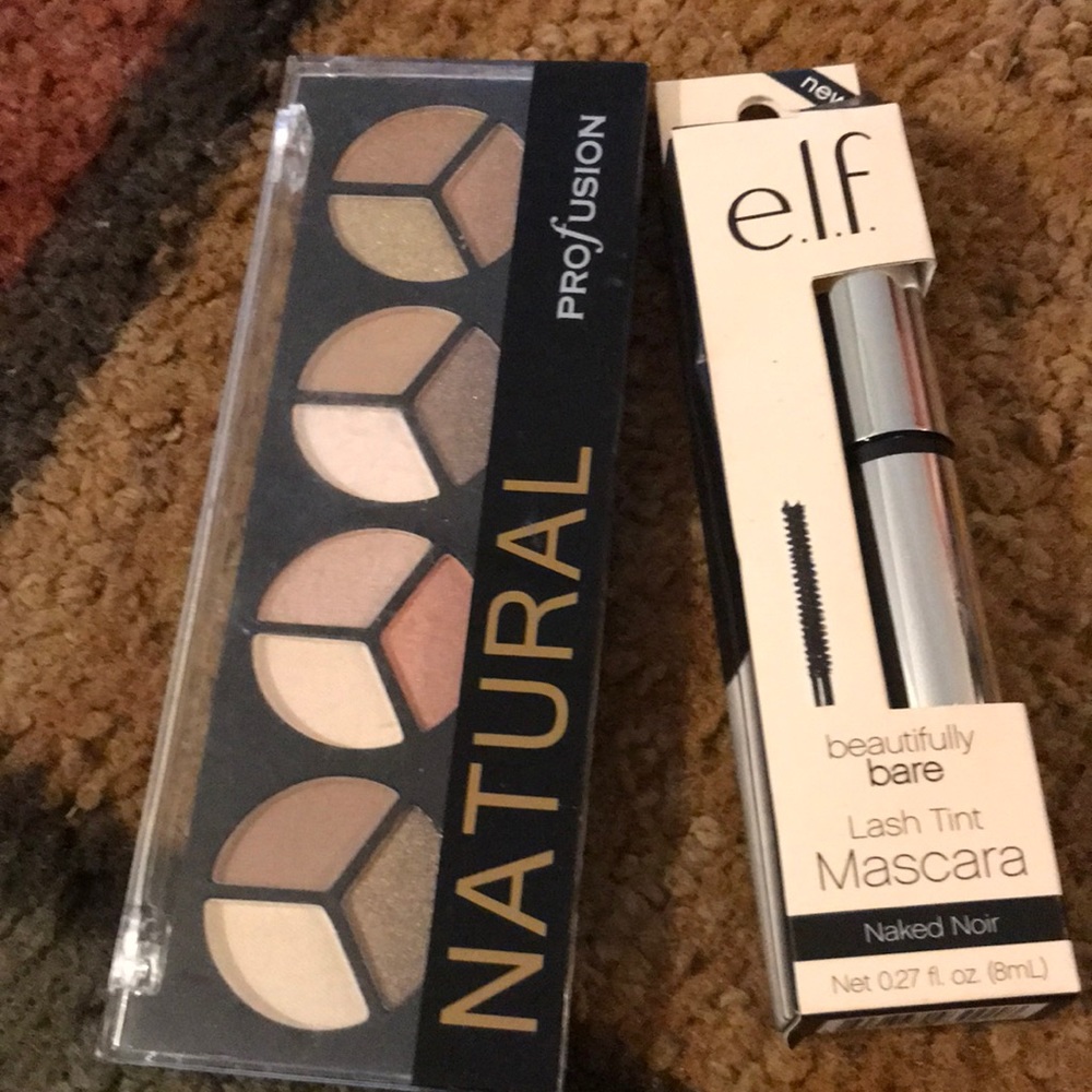 Natural eyeshadow, e.l.f lash tint  NWT